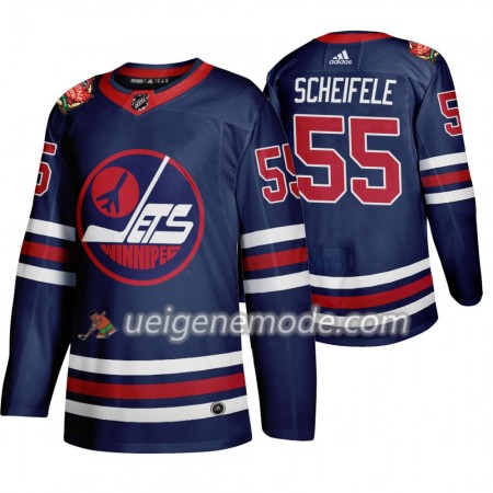 Herren Eishockey Winnipeg Jets Trikot Mark Scheifele 55 Adidas 2019 Heritage Classic Navy Authentic